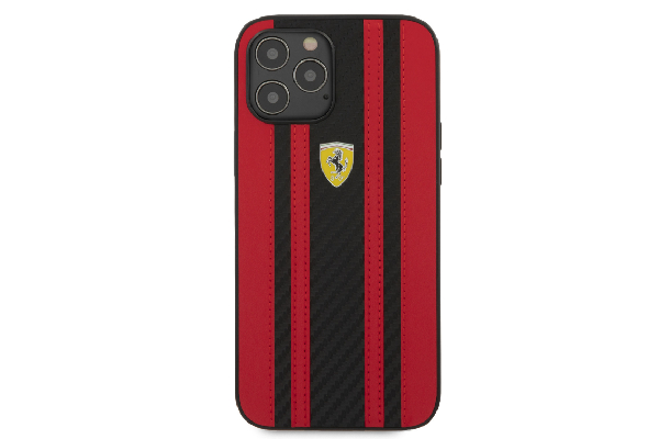 Ferrari iPhone 12 Pro Max case - Stripes -Red 