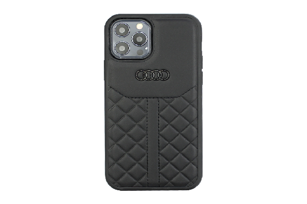 Audi iPhone 12 Pro Max case - Genuine Leather - Black