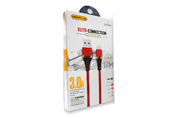 ELITE CONNECTION iPhone cable 3.A 1.2m Red