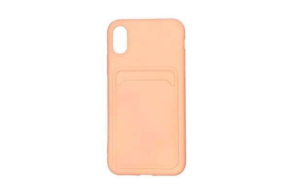 Silicone case with Card Holder iPhone X / XS orange
