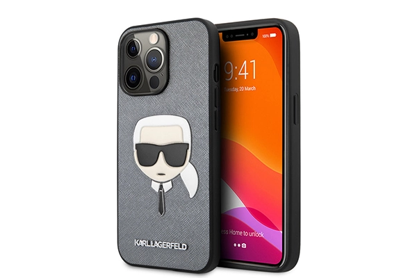 Karl Lagerfeld iPhone 13 Pro Case - Silver