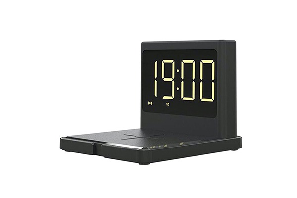 EALEK Clock with Fast Wireless Charger 15W Black