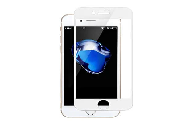 iPhone 7 Plus screen protector, white frame