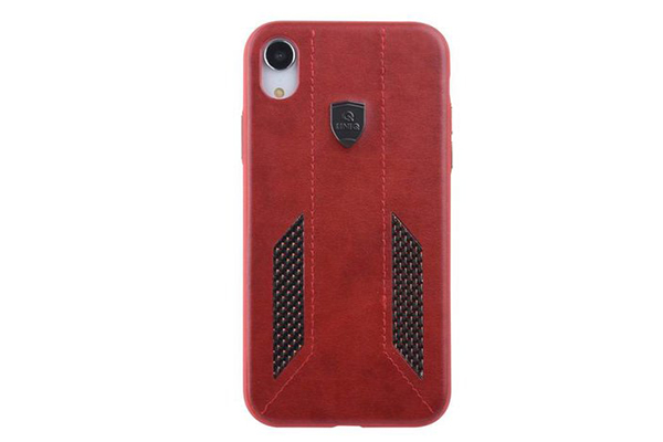 Genuine Leather iPhone xs case - Red 