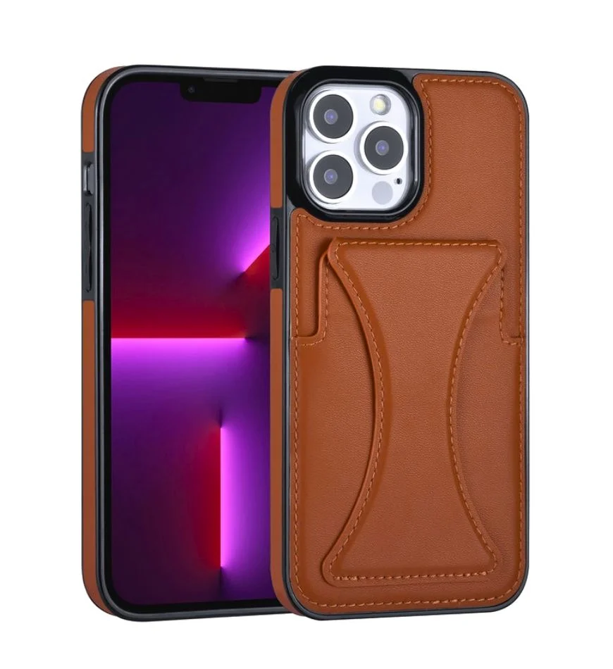 iPhone 13 Pro case - Card Holder - Brown