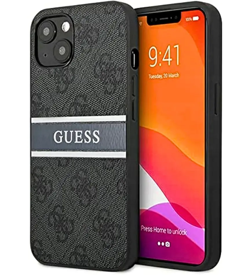Guess iPhone 13 case - Stripe - Gray