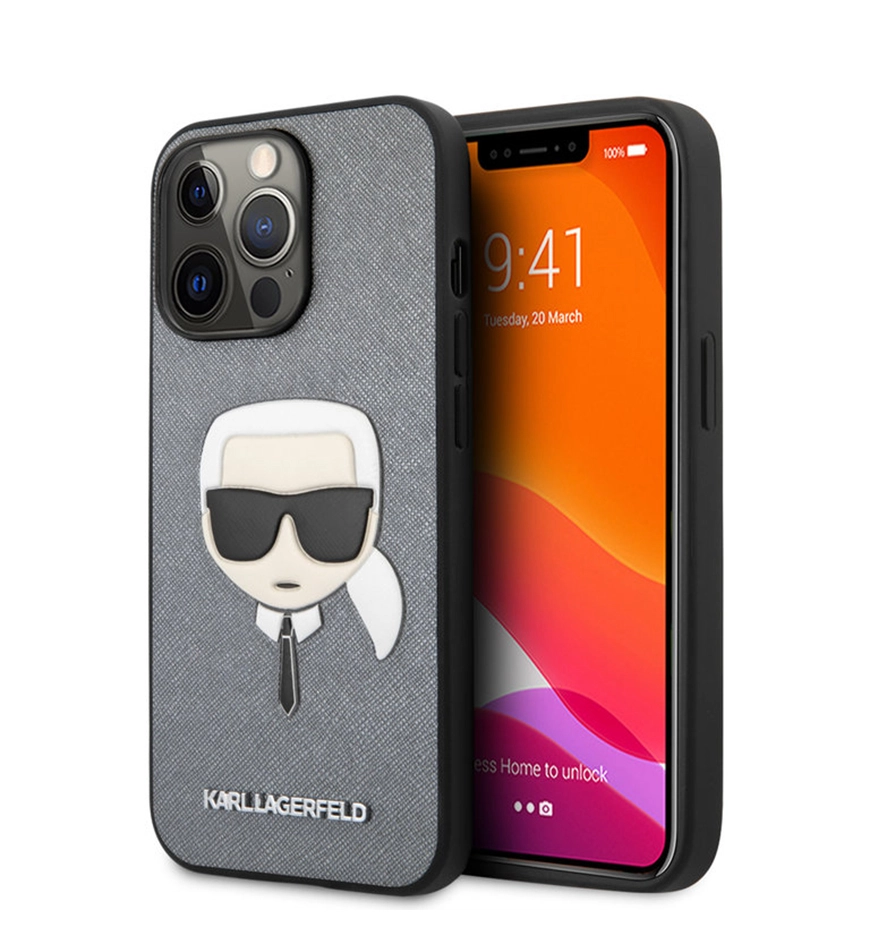 Karl Lagerfeld iPhone 13 Pro Case - Silver