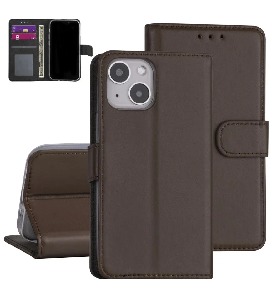 iPhone 13 full cover - Card holder - Brown 